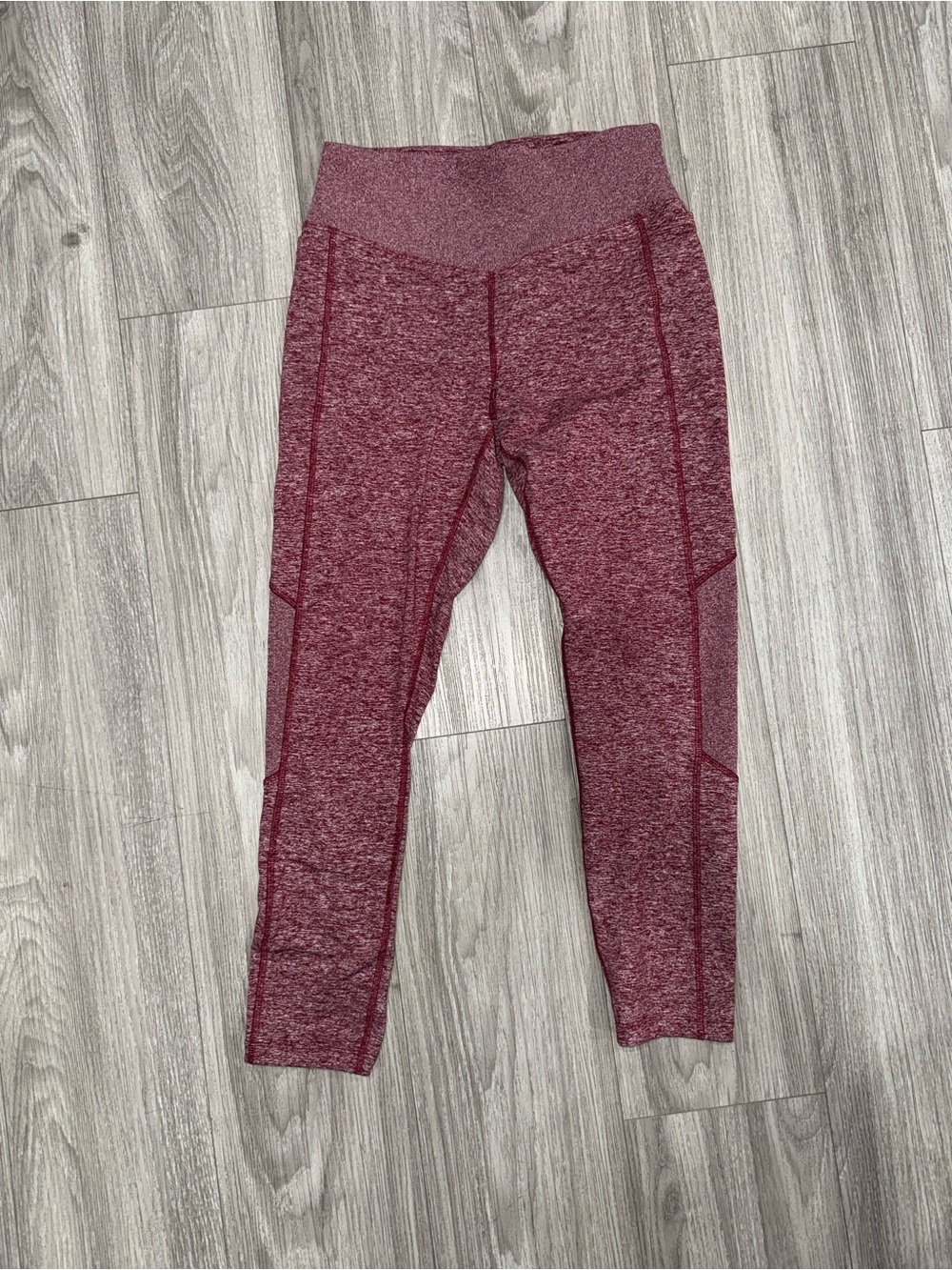 PINK Victoria's Secret Burgundy Seamless Active Leggings